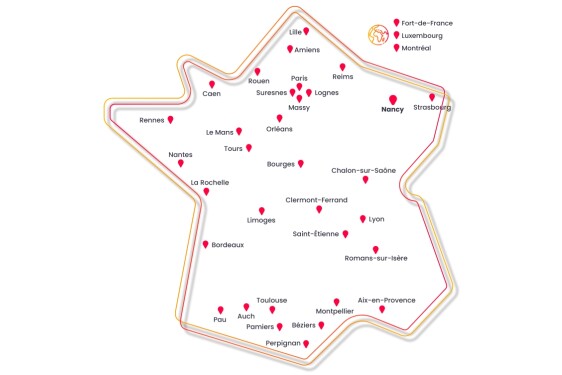 Carte agences adista en 2025
